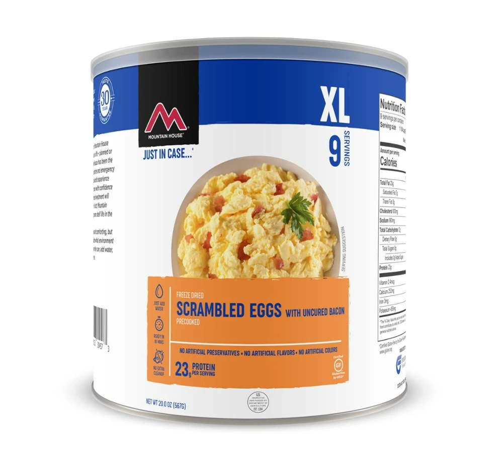 Mountain House Scrambled Eggs with Bacon XL - 9 Servings