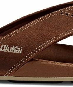 OluKai Nui Leather Flip-Flops - Men's