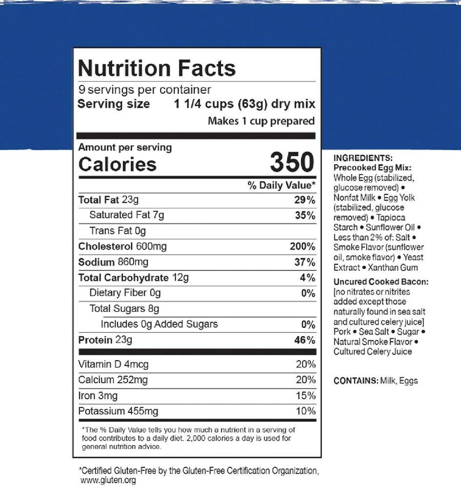 Mountain House Scrambled Eggs with Bacon XL - 9 Servings - Image 2